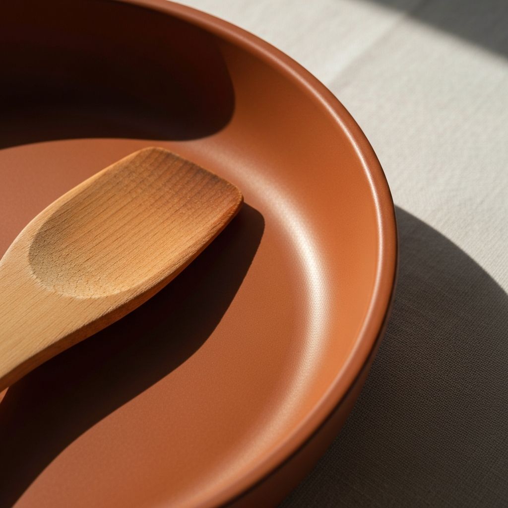 Close-up of Our Place Always Pan 2.0 ceramic non-stick coating detail