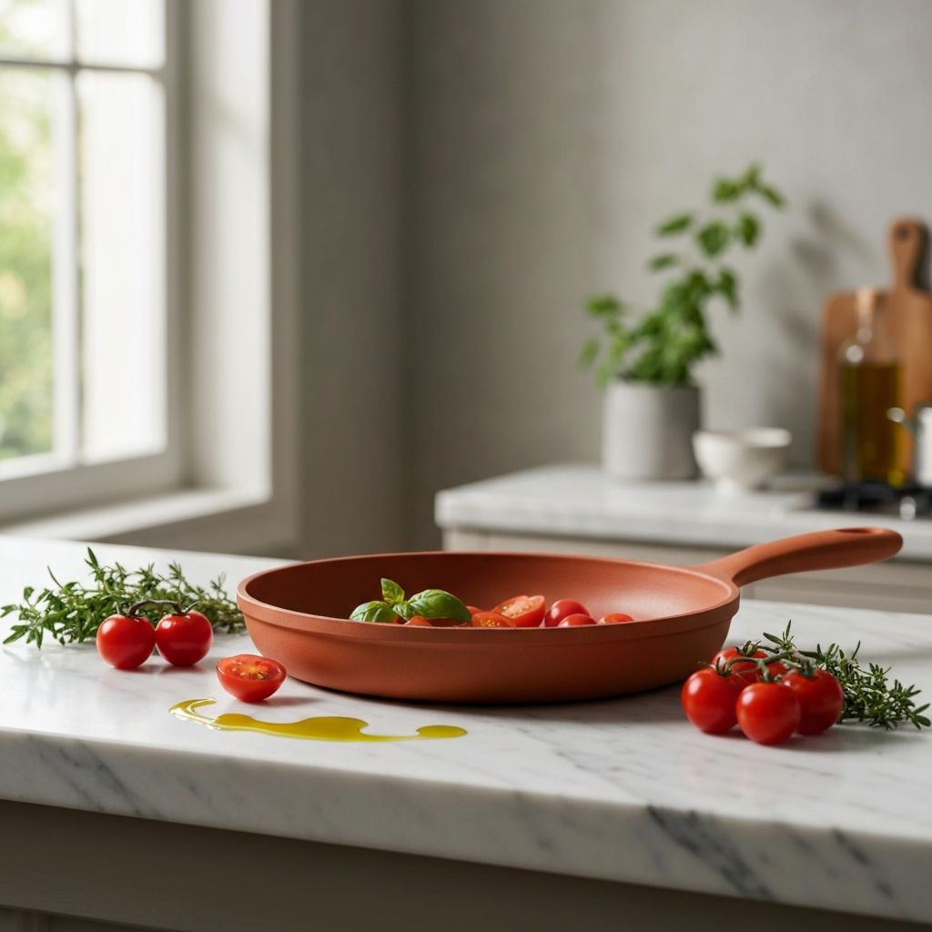 Our Place cookware in a beautiful minimal kitchen setting